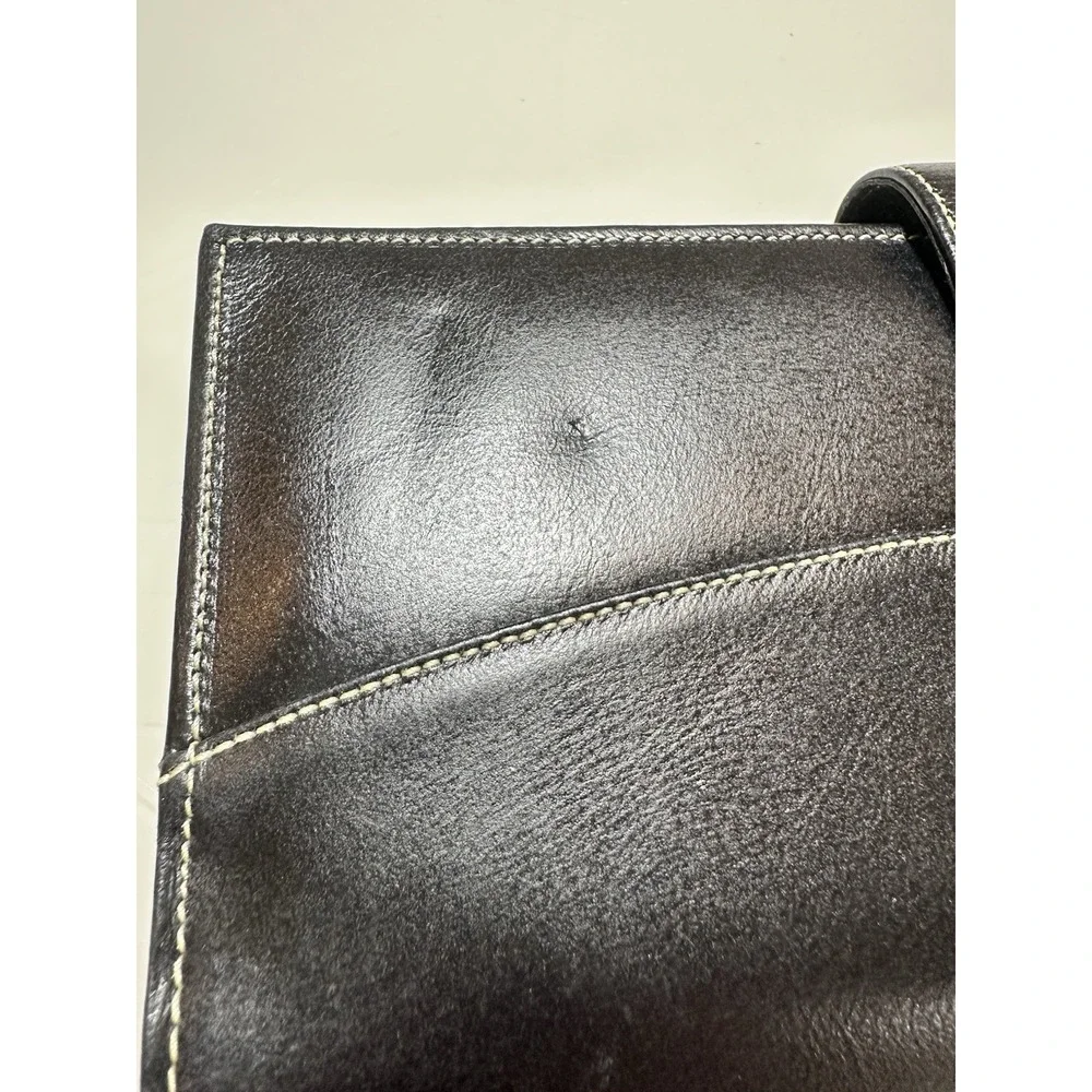 NEW Black Vintage Genuine Leather Wallet/organiser  Size-9x4x0.5 in
